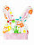 Шапочка "Ладошки" - Размер 44 - Цвет бело-розовый с рисунком - интернет-магазин Bits-n-Bobs.ru